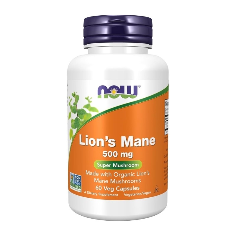 NOW FOODS Lion`s Mane 500 mg 60 veg caps.